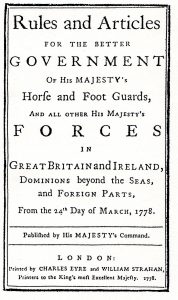 Articles of War, 1778