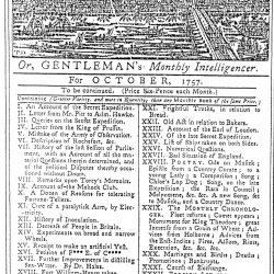 London Magazine for October, 1757