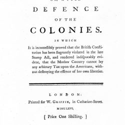 The Crisis, or a Full Defence of the Colonies, London, 1766