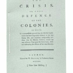 The Crisis, or a Full Defence of the Colonies, London, 1766 1