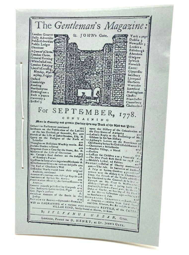 Gentleman's Magazine for September, 1778 1