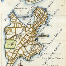 A New and Correct Plan of the Town of Boston.  1775