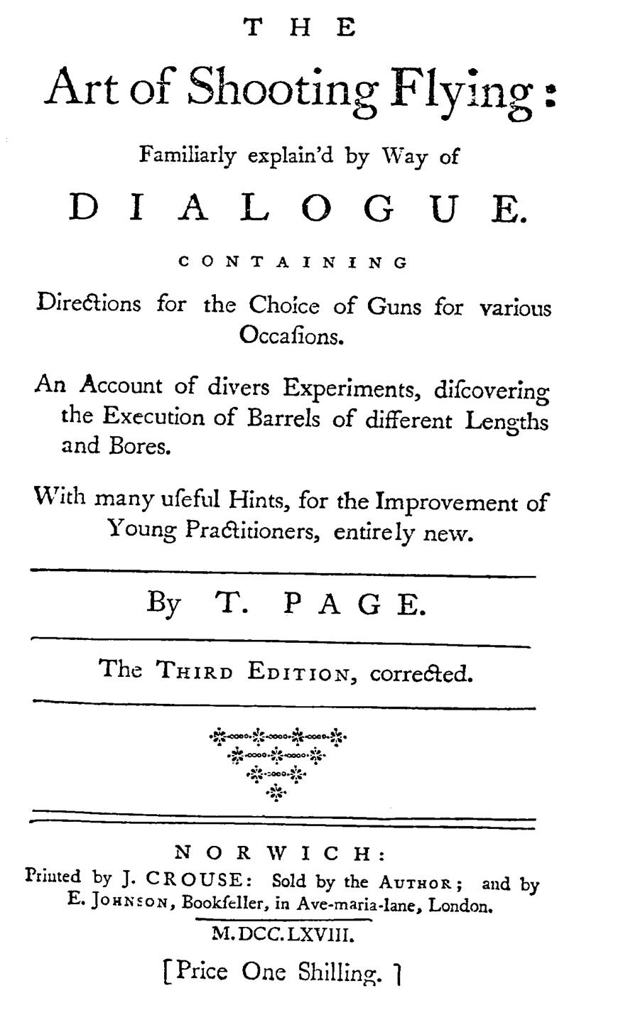 The Art of Shooting Flying . . . Directions for the Choice of Guns for various Occasions 1