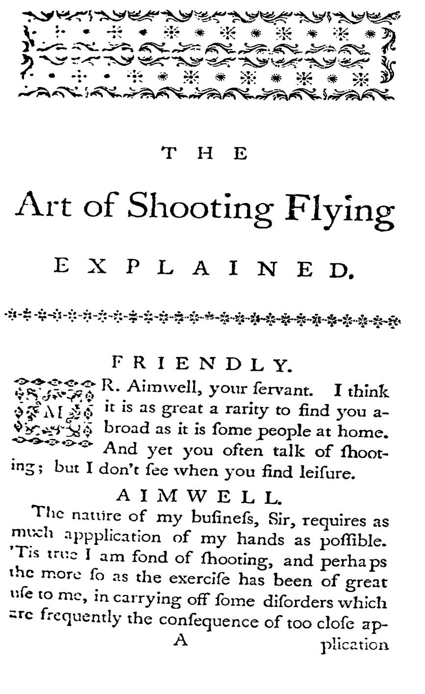 The Art of Shooting Flying . . . Directions for the Choice of Guns for various Occasions 3