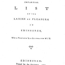 Ranger's Guide to the Ladies of Pleasure of Edinburgh